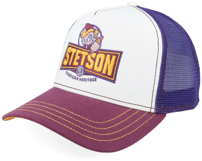 Stetson Hotdog Purple/White A-Frame Trucker online