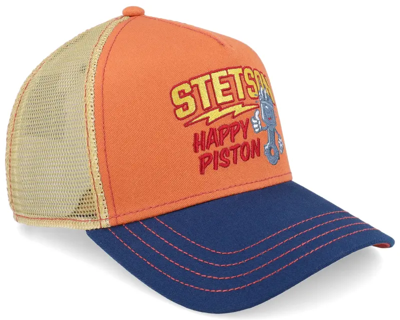 Stetson Piston Navy/Burned Orange A-Frame Trucker online