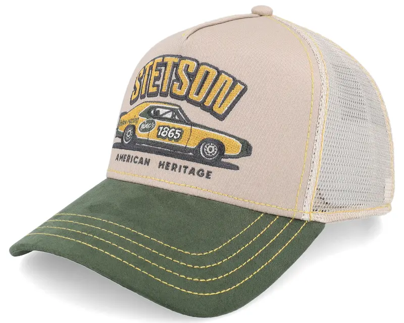 Stetson Racing Green/Beige A-Frame Trucker online