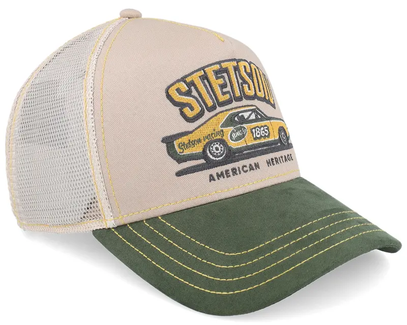 Stetson Racing Green/Beige A-Frame Trucker online