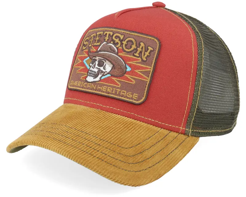 Stetson Skull Cardinal/Yellow/Olive Trucker online