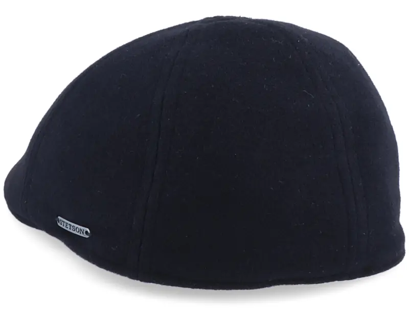 Stetson Texas Wool/Cashmere Ear Flap Black Flat Cap online
