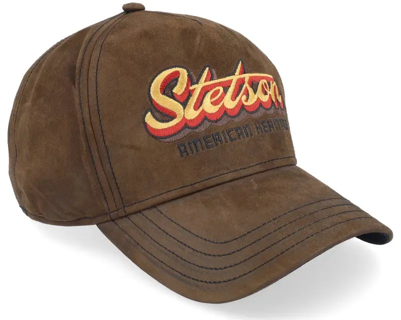 Stetson Trucker Cap Oily Goat Brown Suede Adjustable online