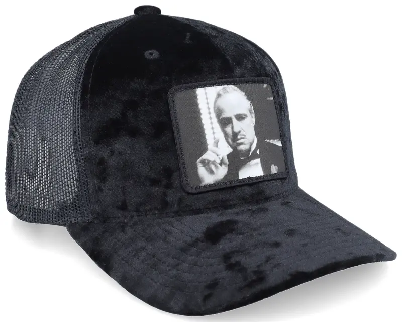 The Godfather Don Corleone Black Velvet Trucker online