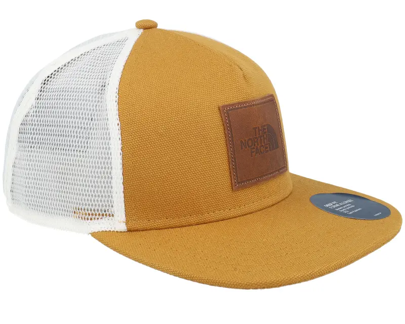 The North Face Half Dome Canvas Timber Tan/White A-Frame Trucker Snapback online