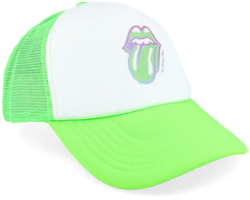 The Rolling Stones Green Painted Tounge Green/White Foam Trucker online