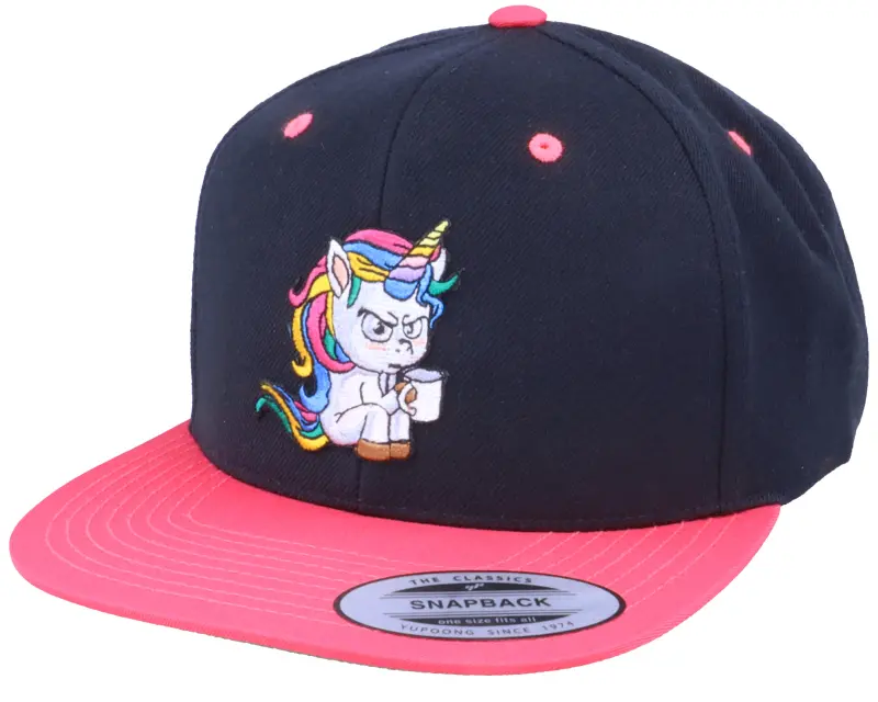 Unicorns Morning Coffee Unicorn Black/Pink Snapback online