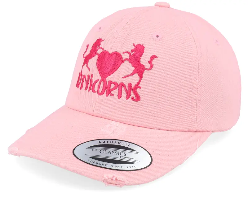 Unicorns Unicorns Heart Pink Destroyed Dad Cap online