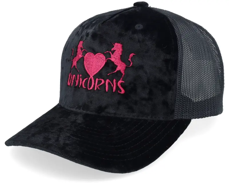 Unicorns Unicorns Heart Velvet Black/Black A-frame Trucker online
