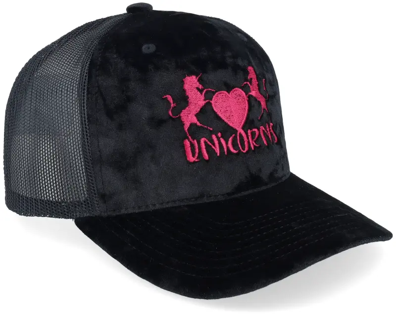 Unicorns Unicorns Heart Velvet Black/Black A-frame Trucker online