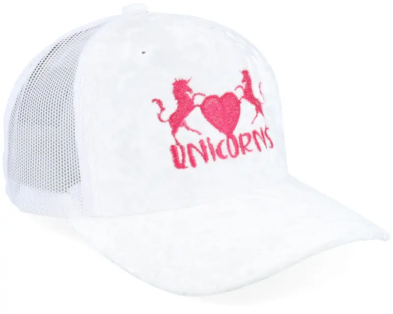 Unicorns Unicorns Heart Velvet White/White A-frame Trucker online