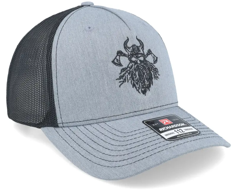 Vikings Bearded Skull Axe 112fp Split Heather Grey/Black Trucker online