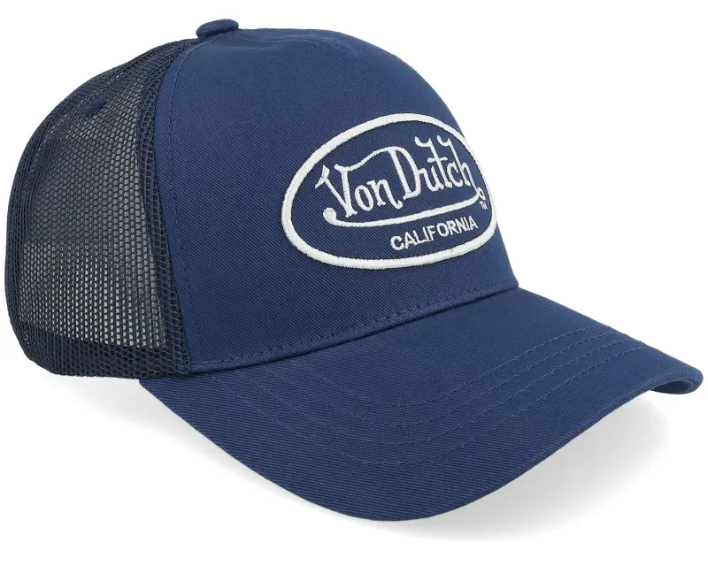 Von Dutch Baseball Cap Embroider Navy/Black A-Frame Trucker online