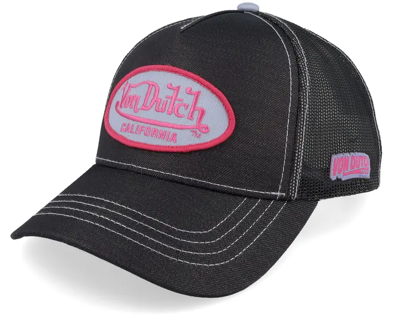 Von Dutch Baseball Suedin Black/Light Blue A-Frame Trucker online