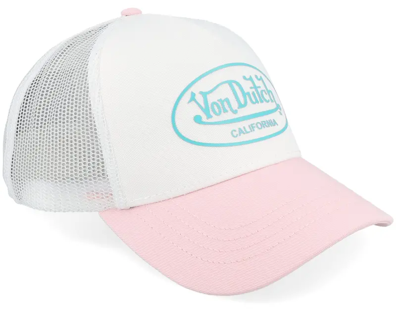 Von Dutch Baseball Suedin White/Pink A-Frame Trucker online