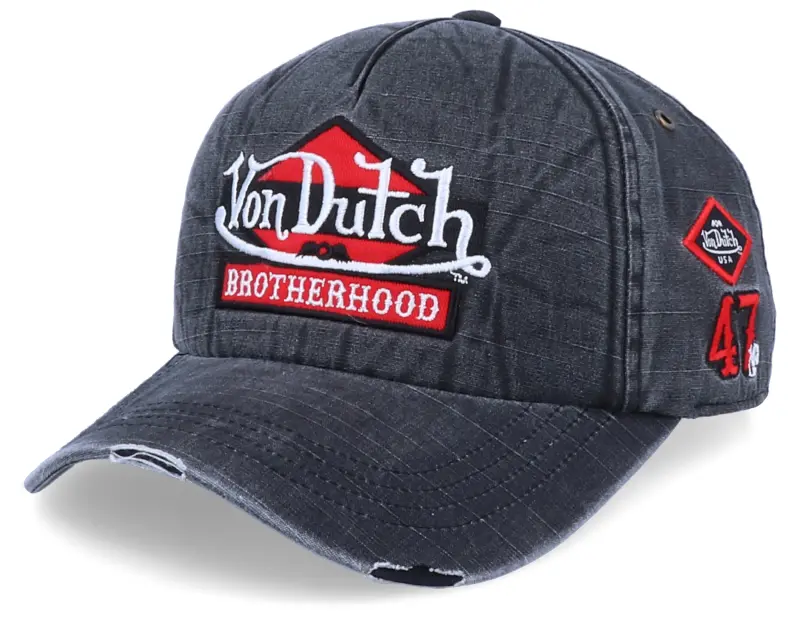 Von Dutch Brotherhood Washed Black/Red Adjustable online