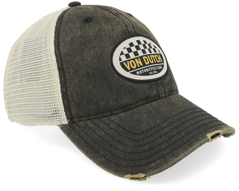 Von Dutch Embroider Distressed Black/White Trucker online