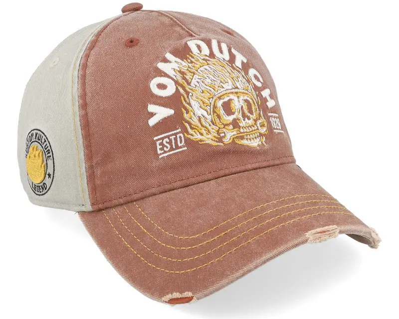 Von Dutch Embroidery Baseball Cap Red/Grey A-Frame Adjustable online