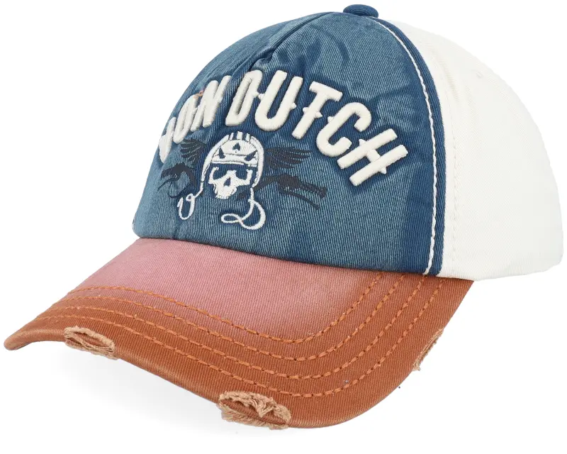 Von Dutch Embroidery Baseball Cap White/Blue/Brown A-Frame Adjustable online