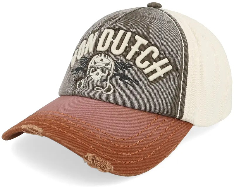 Von Dutch Embroidery Baseball Cap White/Dark Green/Brown A-Frame Dad Cap online