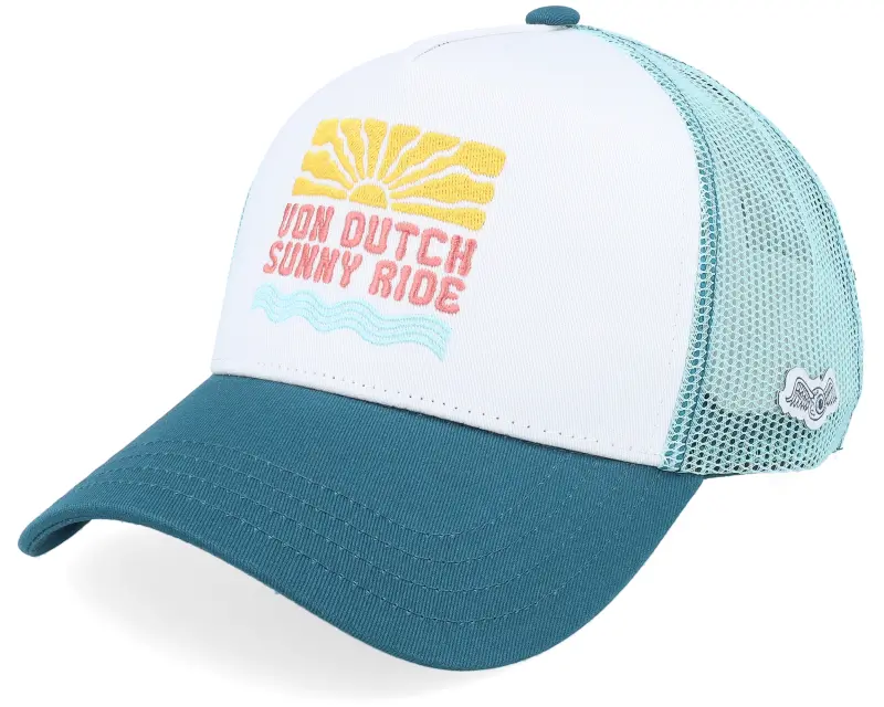 Von Dutch Embroidery Light Blue/White/Blue A-Frame Trucker online