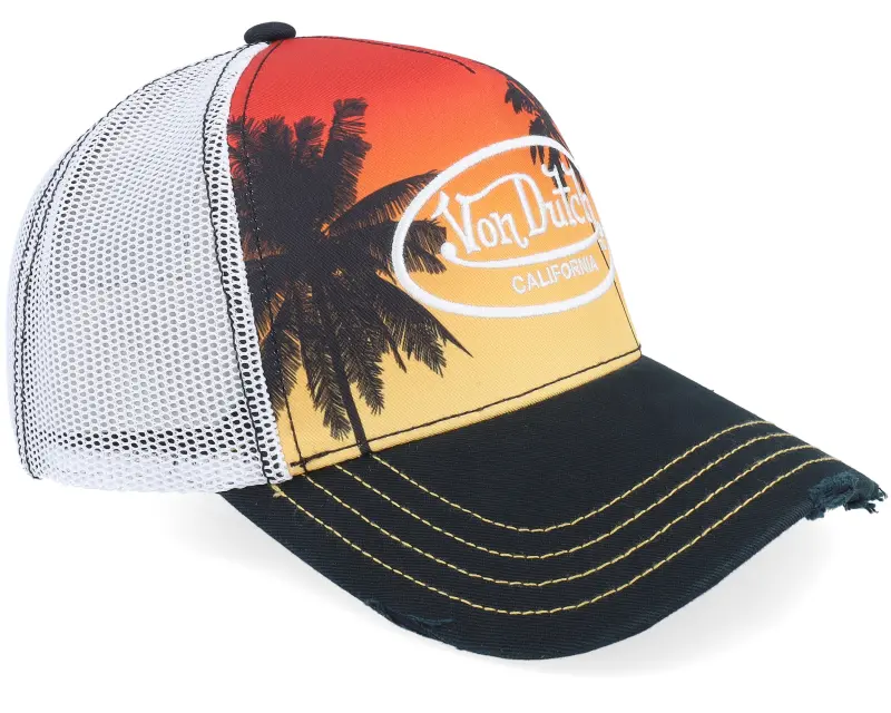 Von Dutch Embroidery Logo White/Multicolor/Black A-Frame Trucker online