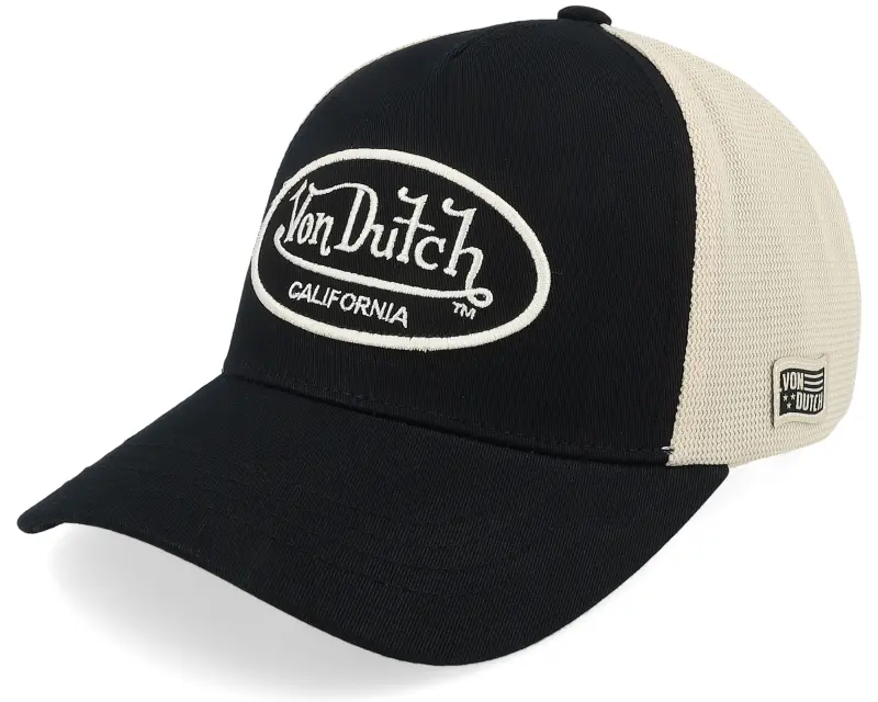 Von Dutch Embroidery Oval Black/White A-Frame Trucker online