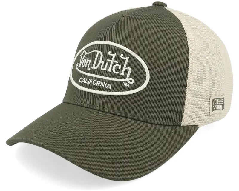 Von Dutch Embroidery Oval Green/White A-Frame Trucker online
