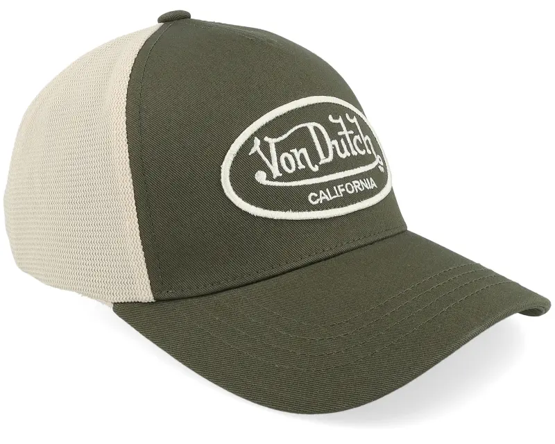 Von Dutch Embroidery Oval Green/White A-Frame Trucker online