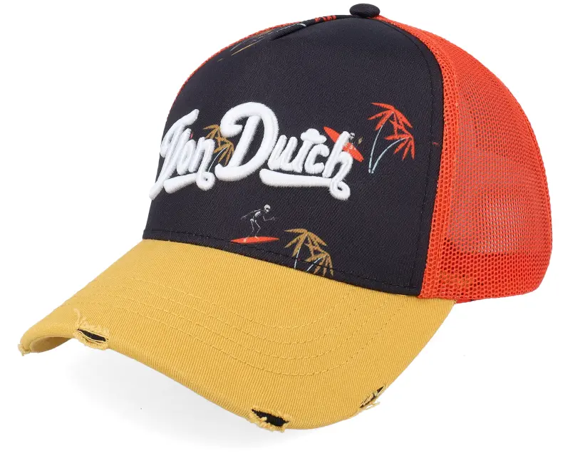 Von Dutch Embroidery Red/Black/Yellow Trucker online
