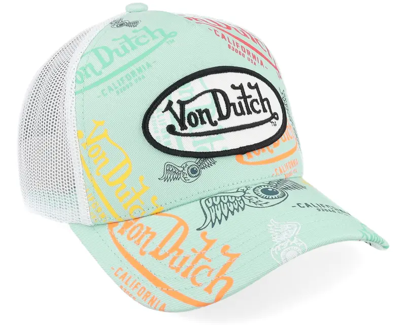 Von Dutch Grafitti White/Turquoise Trucker online