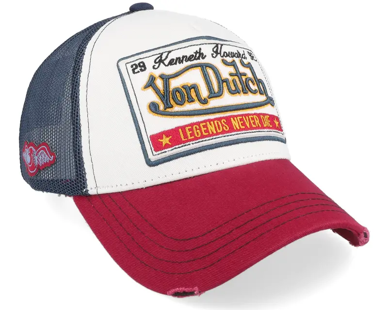 Von Dutch Legends Never Die White/Red/Navy A-Frame Trucker online