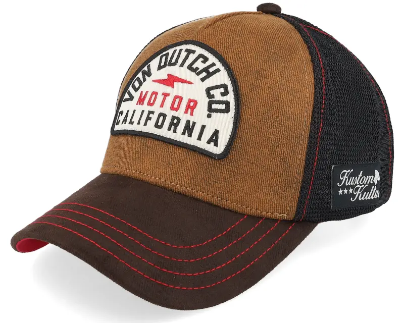 Von Dutch Motor Patch Black/Brown A-Frame Trucker online