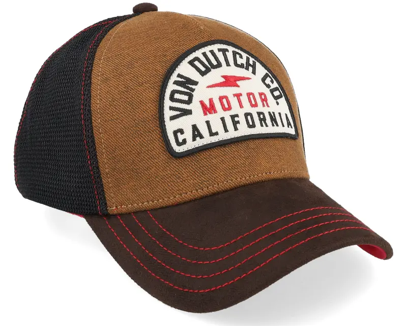 Von Dutch Motor Patch Black/Brown A-Frame Trucker online