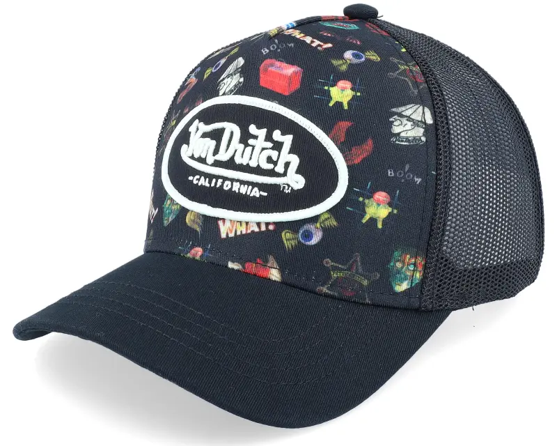 Von Dutch Oval Patch 2 Black Trucker online