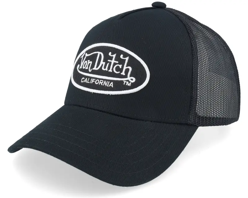 Von Dutch Oval Patch A-Frame Black Trucker online