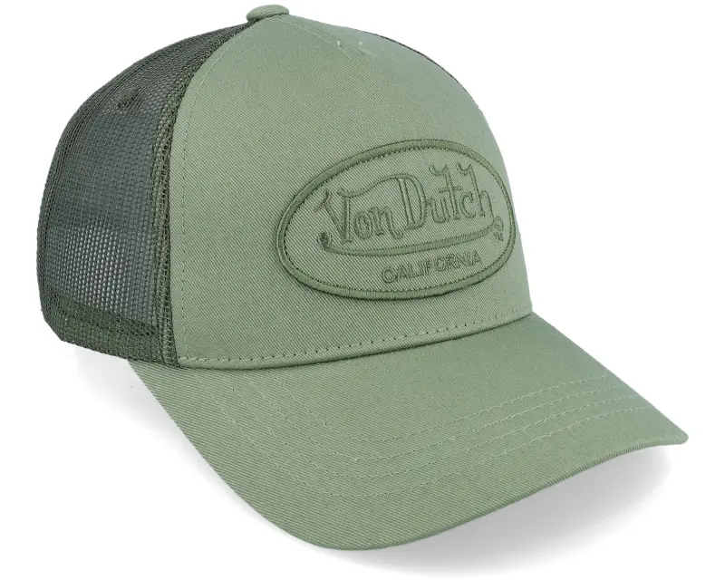 Von Dutch Oval Patch A-Frame Green Trucker online