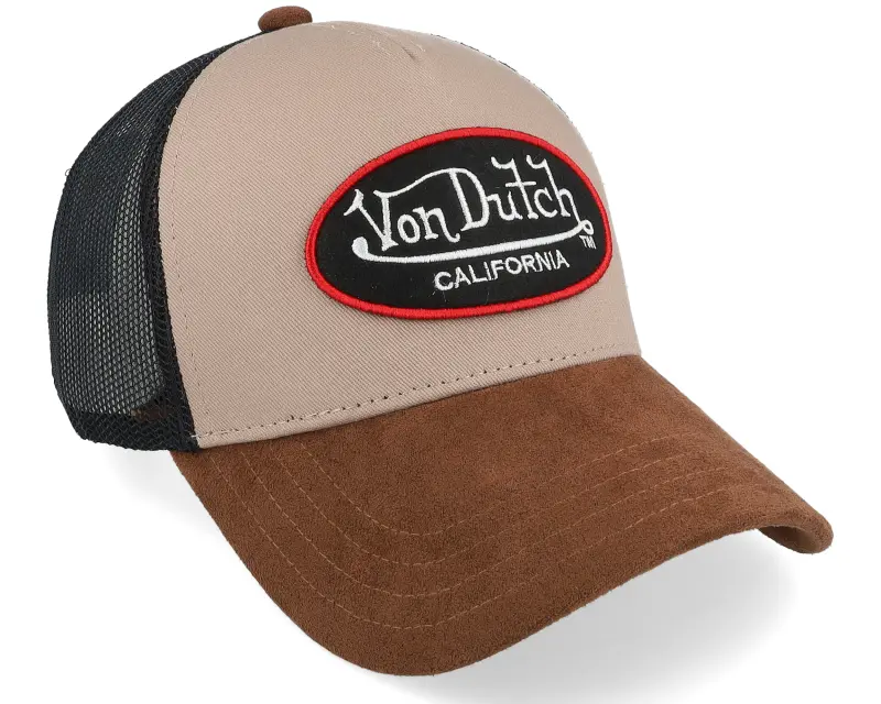 Von Dutch Oval Patch Beige/Suede Trucker online