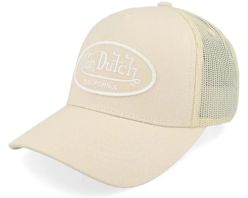Von Dutch Oval Patch Beige/White Trucker online