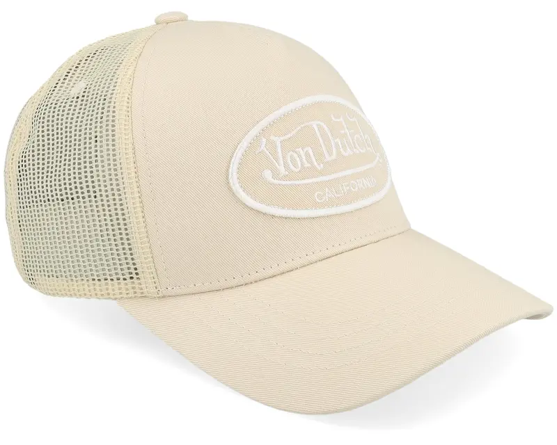 Von Dutch Oval Patch Beige/White Trucker online