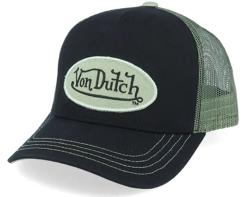 Von Dutch Oval Patch Black/Army Trucker online