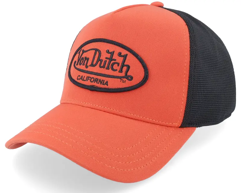 Von Dutch Oval Patch Black/Red A-Frame Trucker online