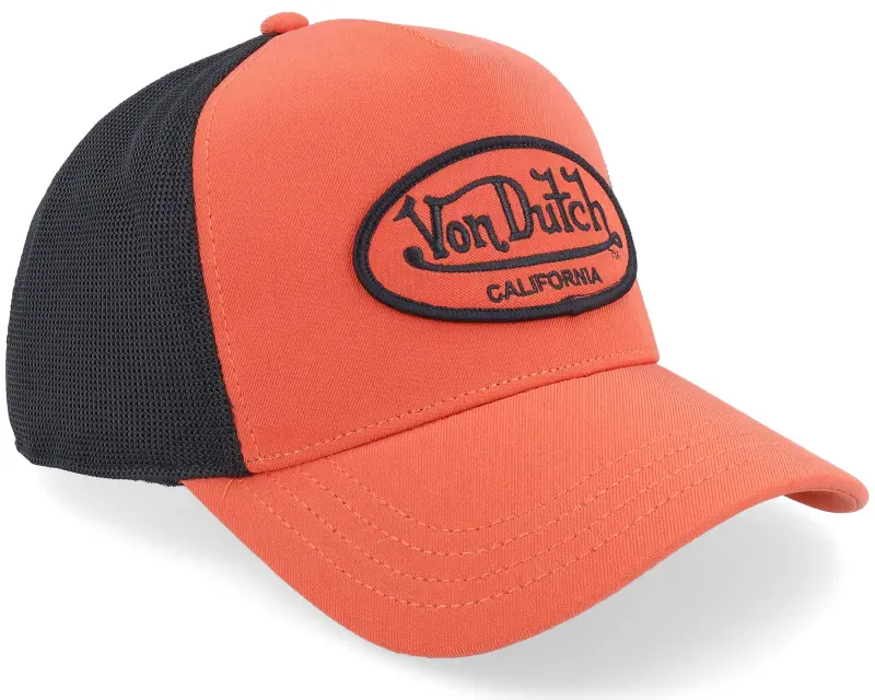 Von Dutch Oval Patch Black/Red A-Frame Trucker online