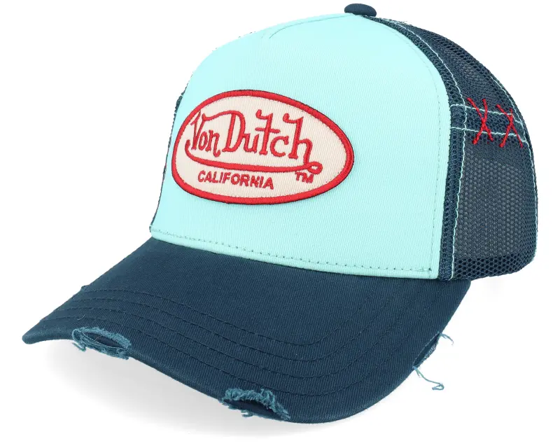 Von Dutch Oval Patch Blue/Light Blue A-Frame Trucker online