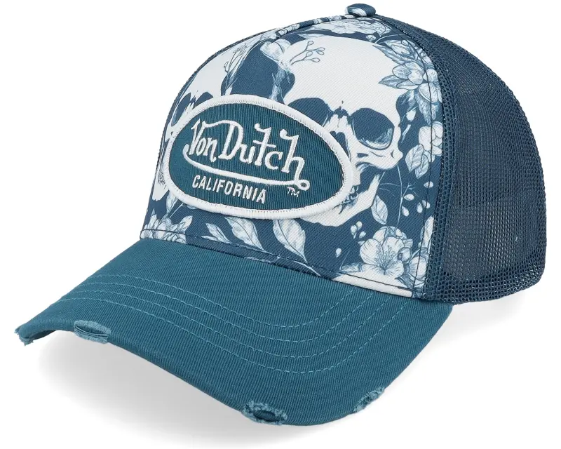 Von Dutch Oval Patch Blue/Multicolor A-Frame Trucker online