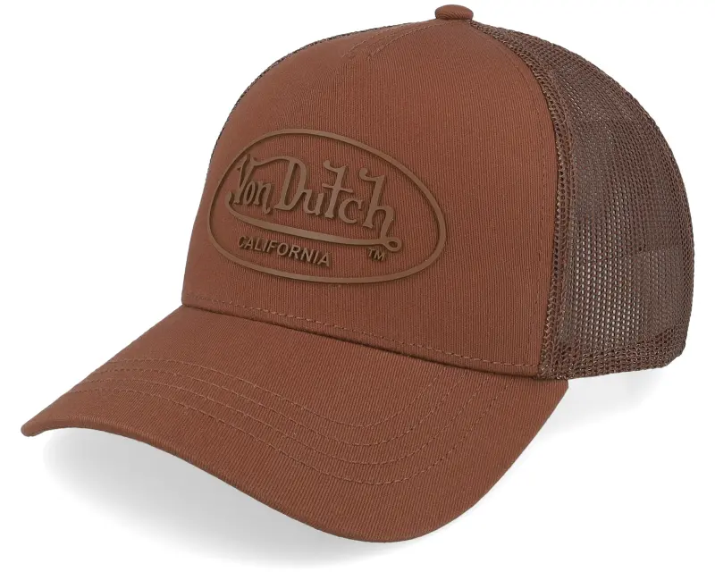 Von Dutch Oval Patch Brown A-Frame Trucker online