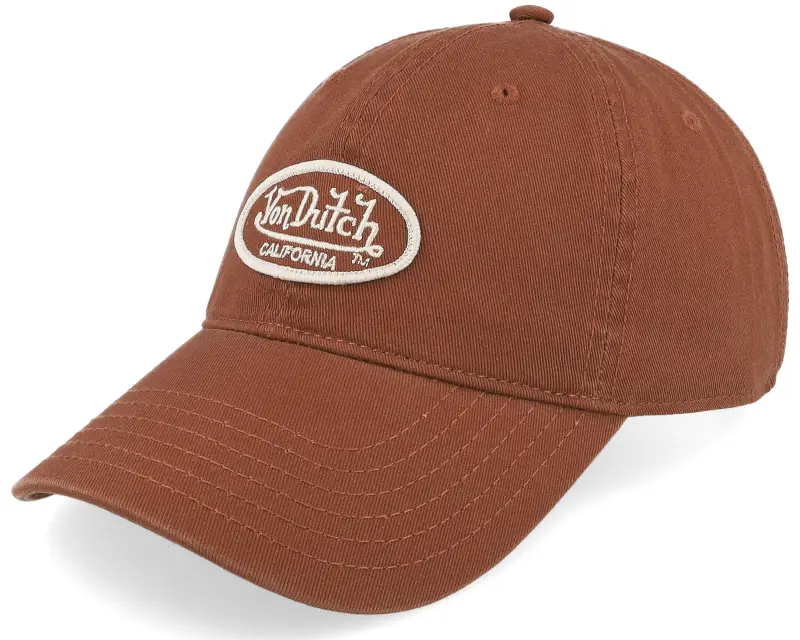 Von Dutch Oval Patch Brown Dad Cap online