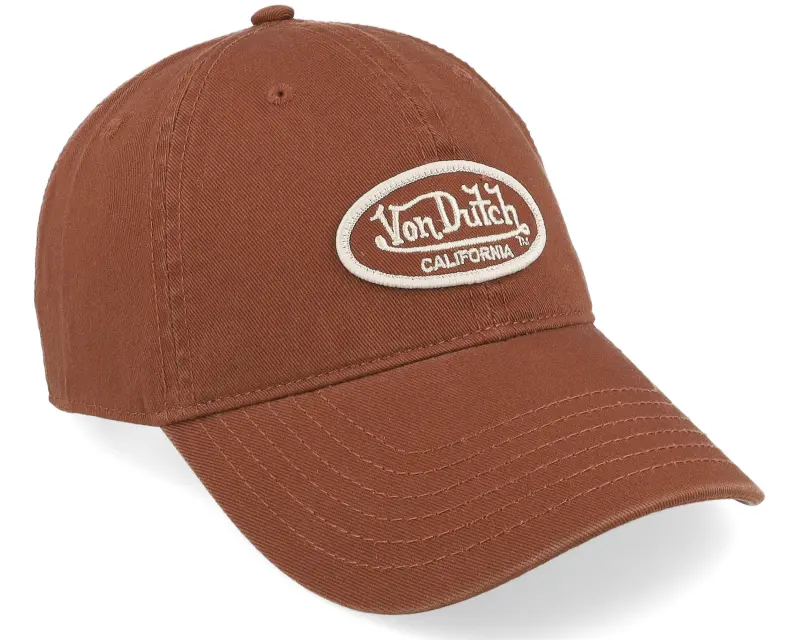 Von Dutch Oval Patch Brown Dad Cap online
