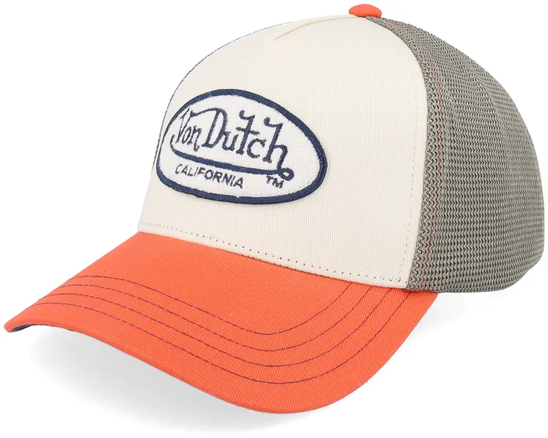 Von Dutch Oval Patch Dark Green/White/Red A-Frame Trucker online