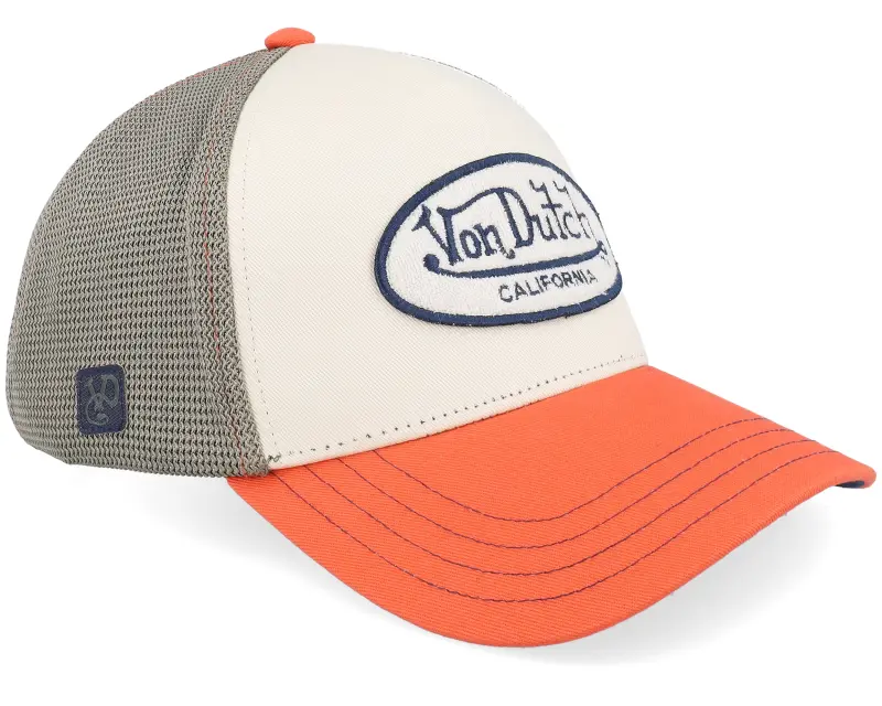 Von Dutch Oval Patch Dark Green/White/Red A-Frame Trucker online